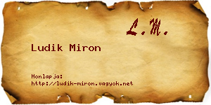 Ludik Miron névjegykártya